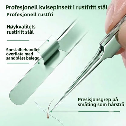 Hudrensesett i rustfritt stål